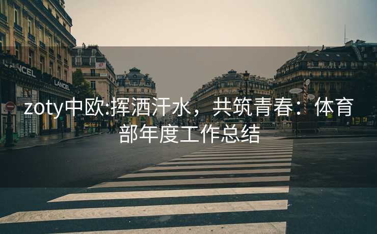 zoty中欧:挥洒汗水，共筑青春：体育部年度工作总结
