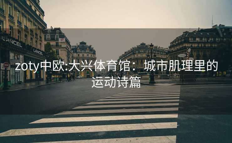 zoty中欧:大兴体育馆：城市肌理里的运动诗篇
