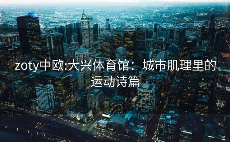 zoty中欧:大兴体育馆：城市肌理里的运动诗篇